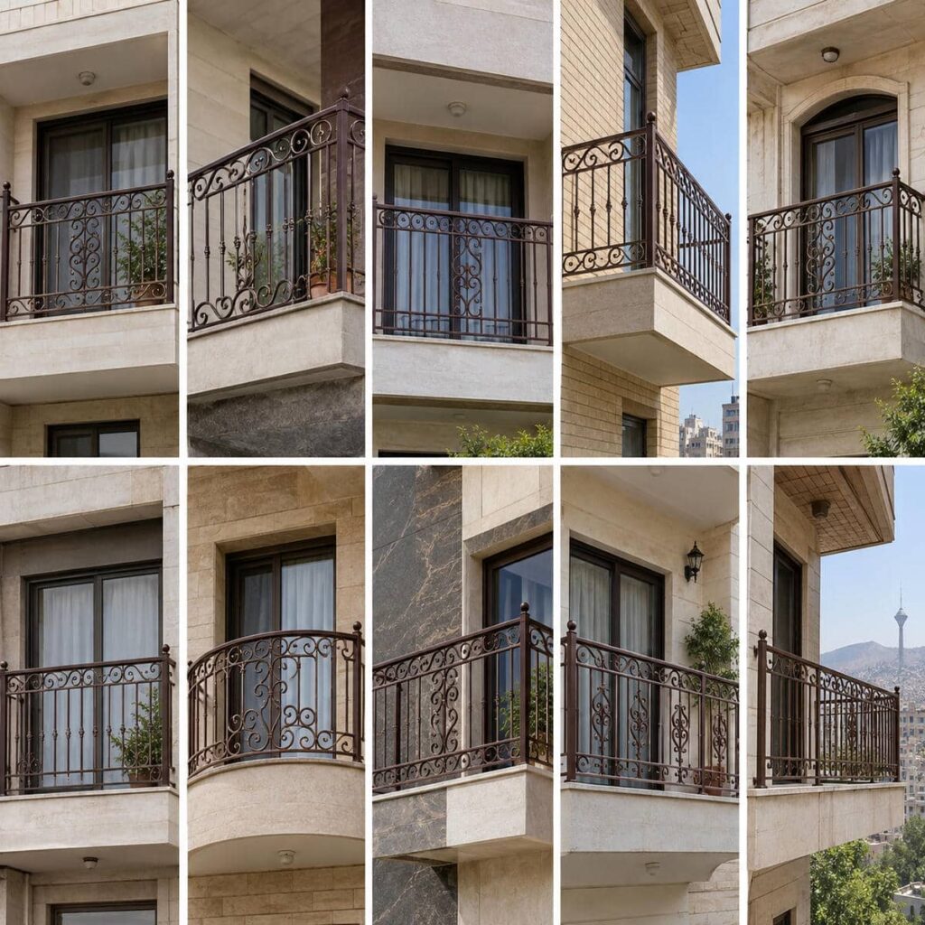 نرده بالکن استان بوشهر با ابعاد سفارشی