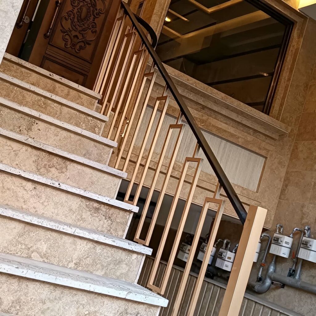 نرده راه پله مدرن در یزد