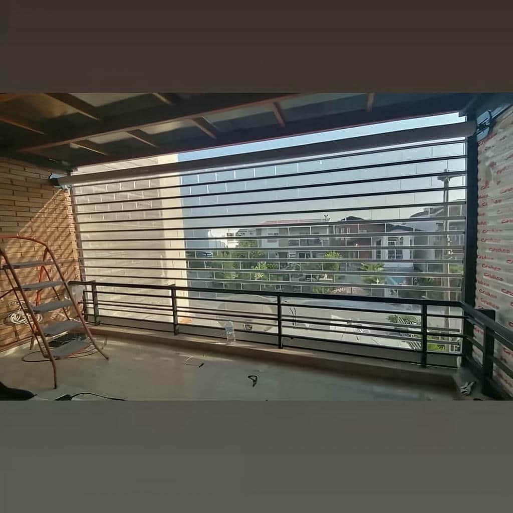 کرکره برقی رنگی برای ویلای تهران