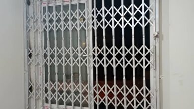 حفاظ درب آکاردئونی مشکی سفارشی استان خراسان جنوبی