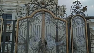 درب حیاط فلزی سفارشی در استان سمنان