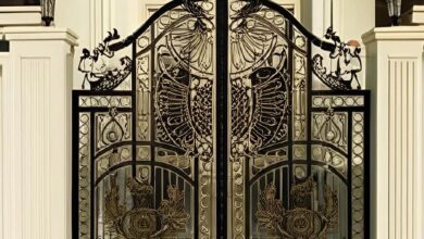 درب حیاط فلزی مشکی در استان قزوین