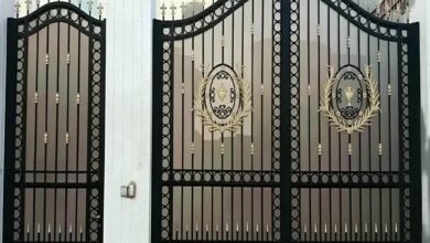 درب حیاط فلزی نصب شده در استان کرمانشاه