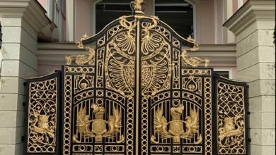 درب حیاط فلزی پروژه نوساز در استان ایلام