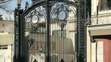 درب حیاط مشکی مدرن در استان مرکزی