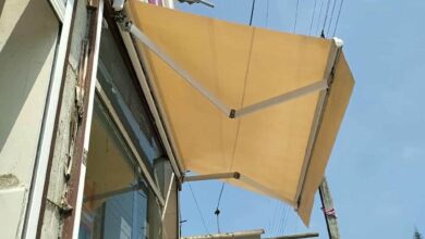 سایبان برقی استان هرمزگان با پوشش طوسی برای فضای مرطوب